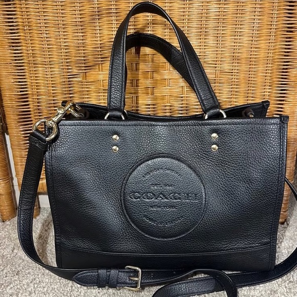 Coach Handbags - Coach Black Pebbled Leather Tote